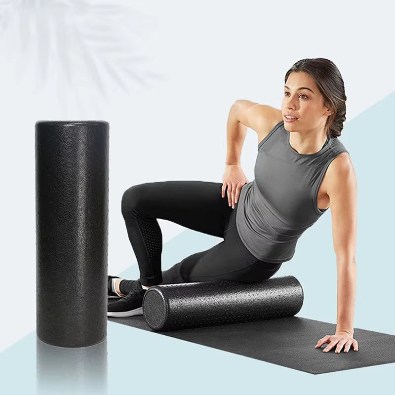 3 Sizes Pilates Foam Roller Black Yoga Foam Roller 30/45/60CM Exercise Equipment Massage Roller Body for Women/Men